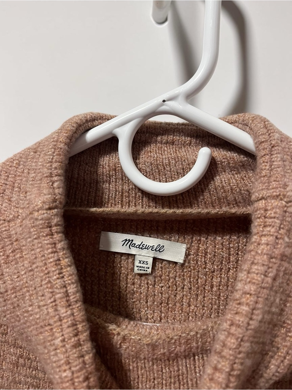 Madewell Ribbed Mock-neck Sweater in Taupe Brown Womens Size XXS - Picture 4 of 6
